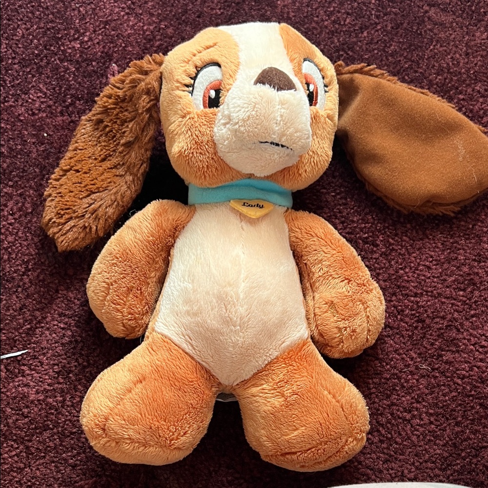 Disney Lady Plush Dog Toy with Blue Collar
